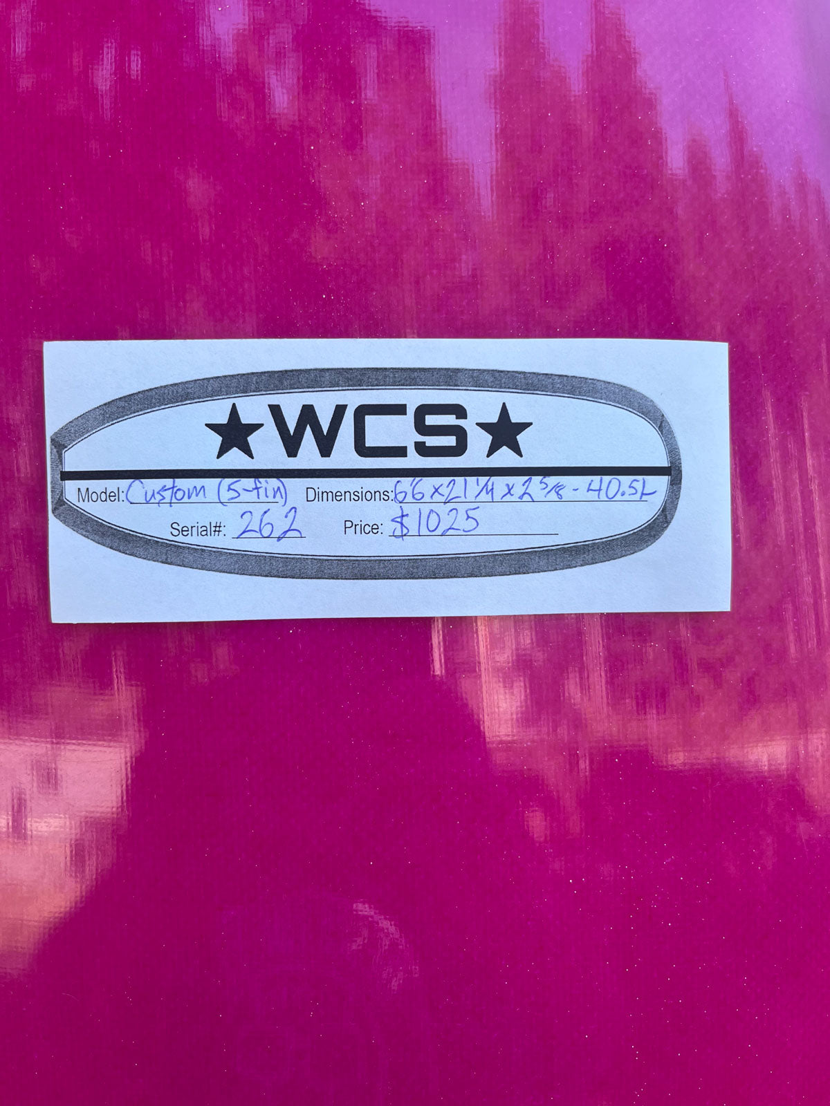 Custom 6'6 Pink